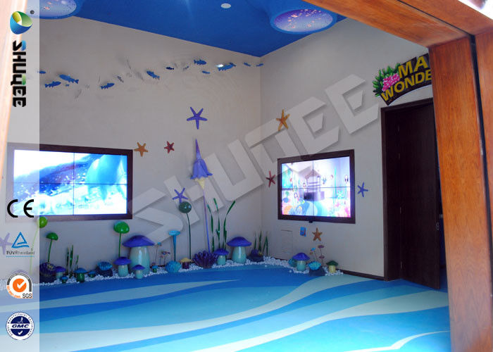 Happy Children 5D Movie Theater With Blue Fiberglass Luxury Chair