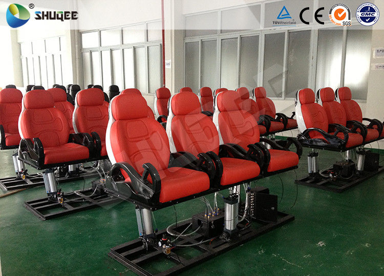 China Red Luxury Cinema Seats 7D Movie Theater With Interactive Gun shooting Games factory