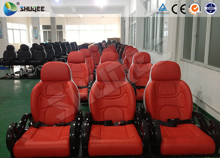 Red / White 5D Movie Theater Seats With Large Screen And 7.1 Audio System