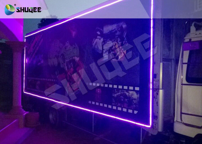 Amusement Truck Mobile 5D Cinema System 5D Simulator For Holding 6 People