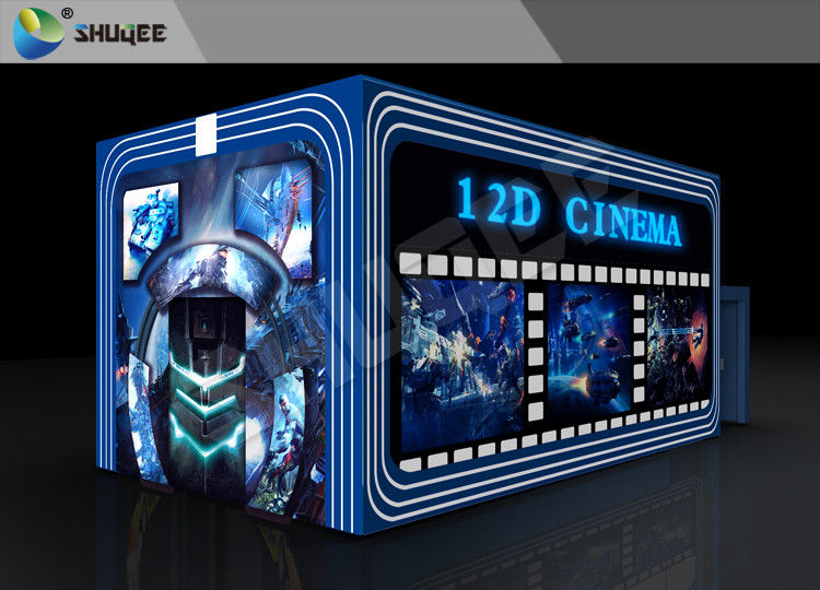 Entertainment Virtual 12D Cinema XD Theatre Cabin With 3DOF Eletric Chairs