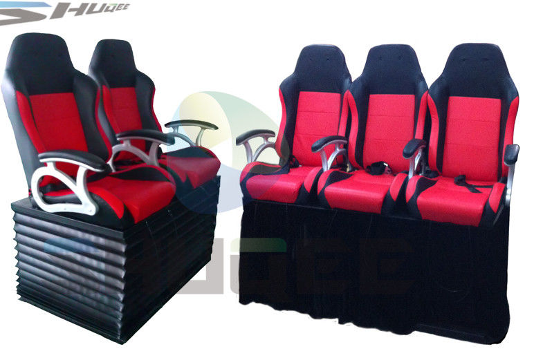 Exclusive Red Sound Vibration Motion Chairs 4D Cinema System With Special Effect