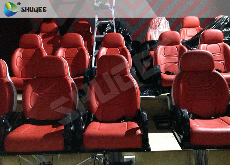 Hydraulic Dynamic 5D Theater System Red Motion Chairs With Special Effect