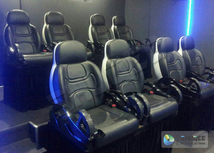 7 D Movie Theater 7D Cinema System Electronic 3DOF 9 Seats Luxury Chair