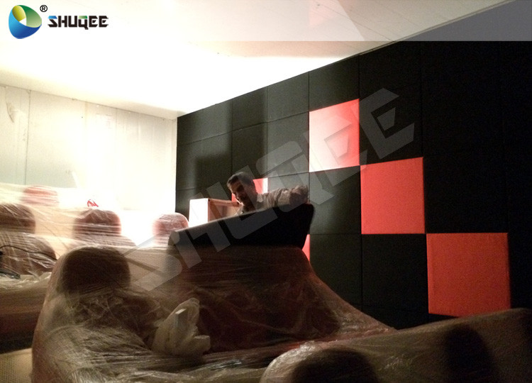 Black Luxury 7D Movie Theater Equipment With Custom Company Logo