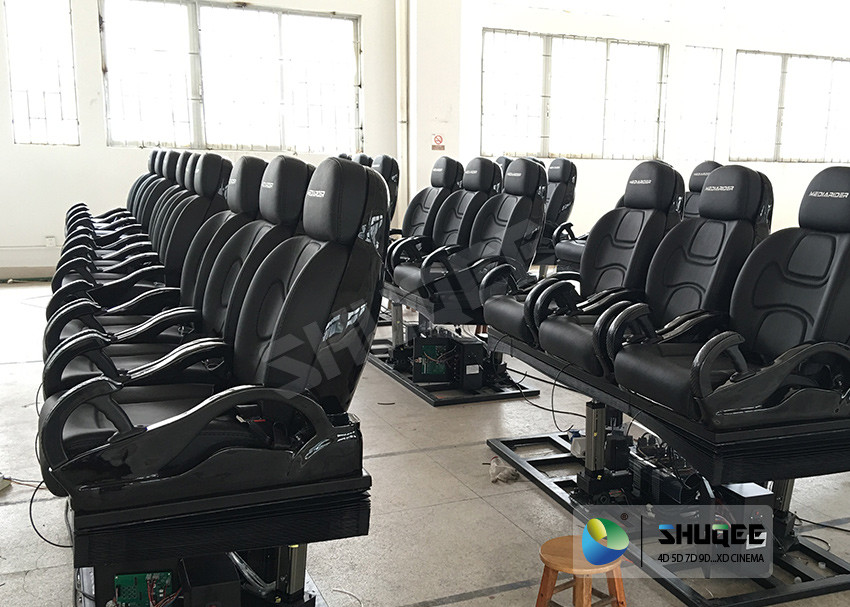 3DOF Fiberglass Black 5D Theater System Motion Chair Cabin For Park