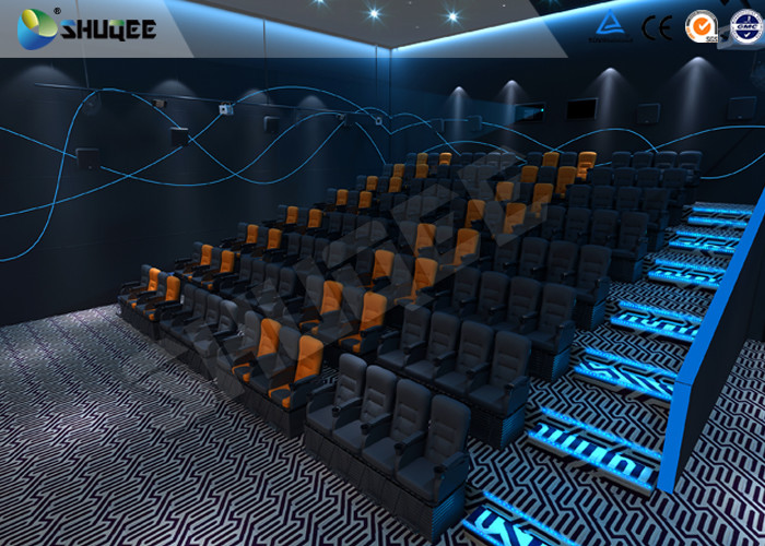 100 Seats 4D Cinema Theater With Motion Seat / Metal Flat Screen / Special Effect Machine