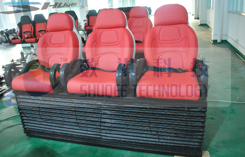 Pneumatic 7D Motion Theater Chair Fiber Glass with Rubber Cover