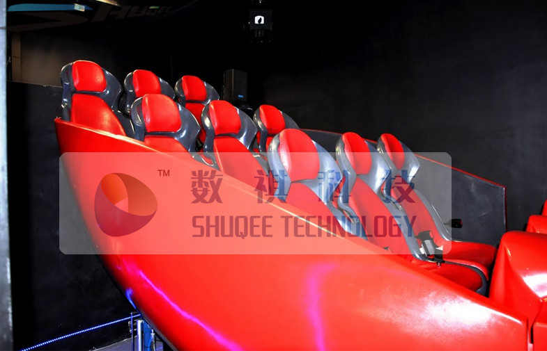 Vibration Effect 5D Simulator With Red Color Movable Seat