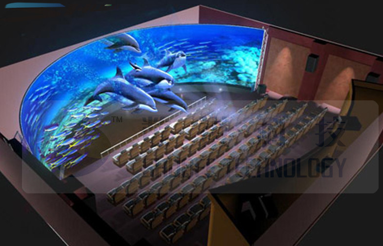 Arc screen 4D Cinema Equipment With Unique Movies And Special Effects