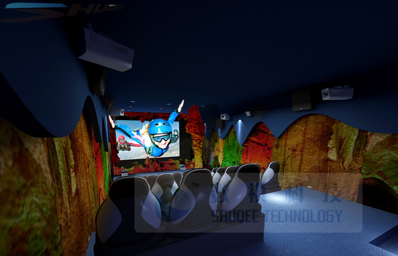 Realistic 6D Cinema Simulator With Cinema Special Effects And Curved Screen