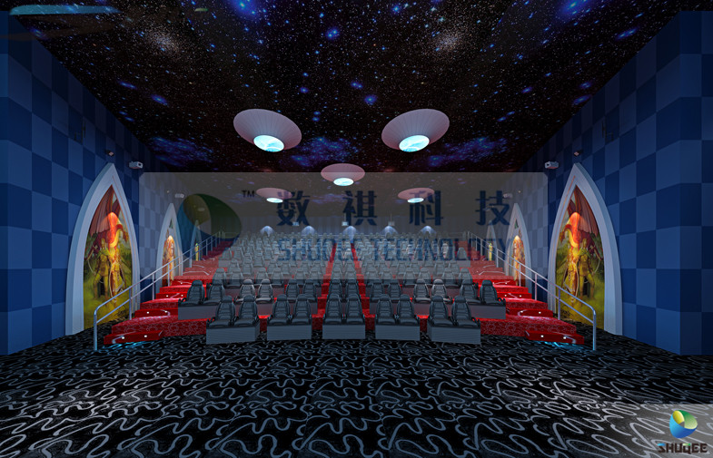 Gorgeous 6D Cinema Equipment With Dynamic Seat Action And Speical Inside Decoraton