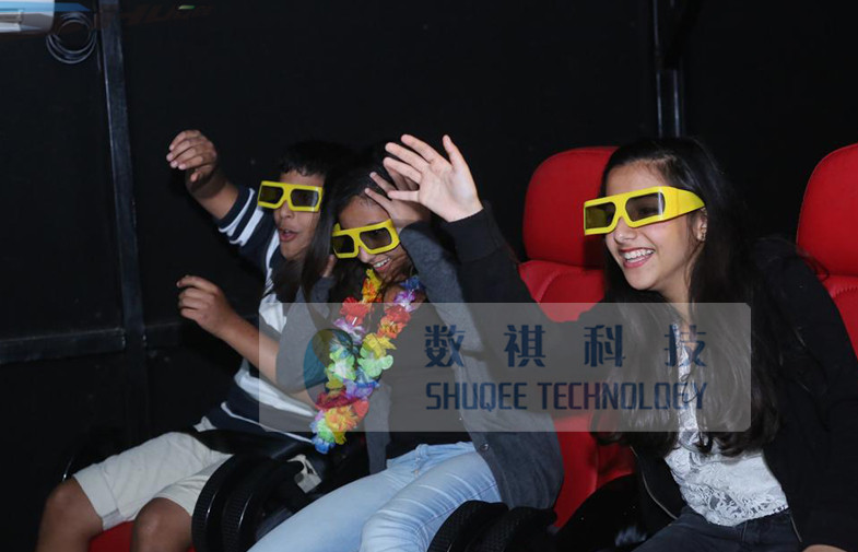 Computer Control 6D Cinema Equipment With Dynamic Chairs 16 / 9 Screen Polarized Glasses