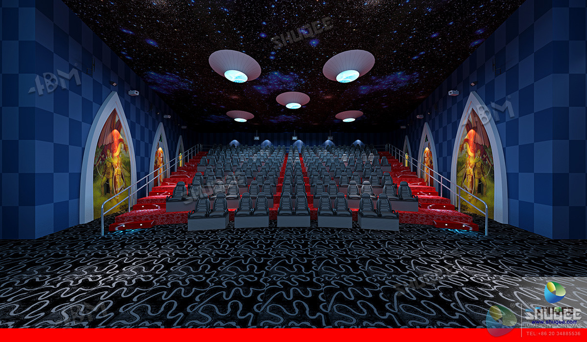 Customized 5D 9D XD Cinema Theater With Emergency Stop Buttons For Indoor