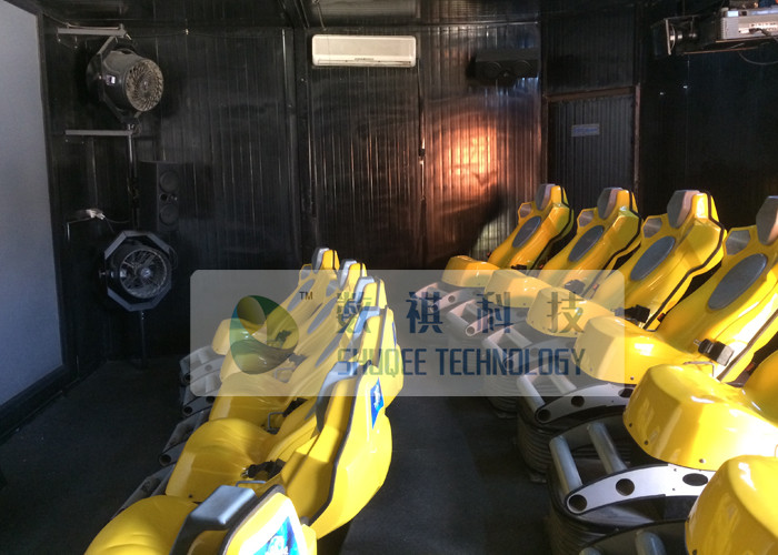 Interaction Reality 7D Movie Theater With Yellow Motion Seats