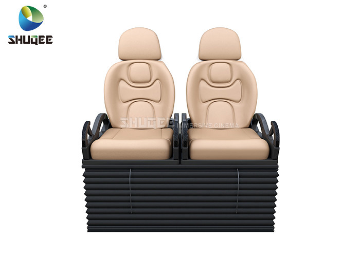 220V Theme Park Motion Theater Chair Genuine Leather Dynamic Seats