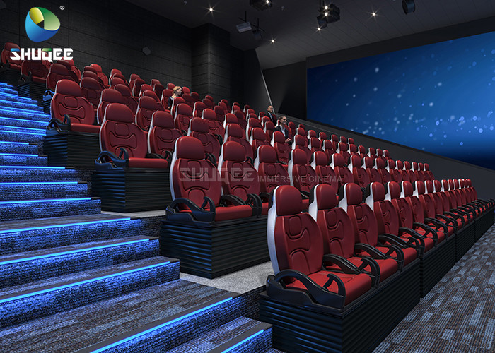 Large Arc Screen 5D Movie Theater For Big Commercial Scenic Spot With 104 5D Cinema Chairs