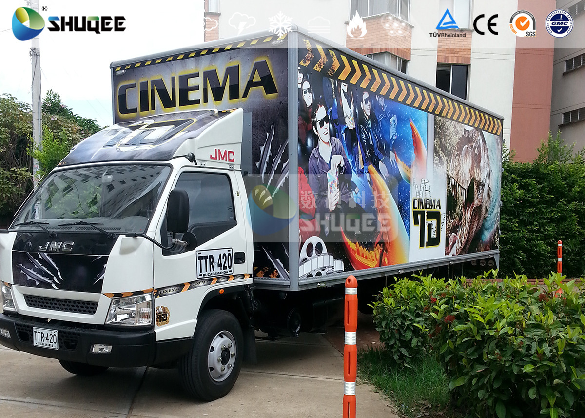 Mobile Truck 7D Movie Theater Cinema Equipment Special Effect Luxury Motion Chairs