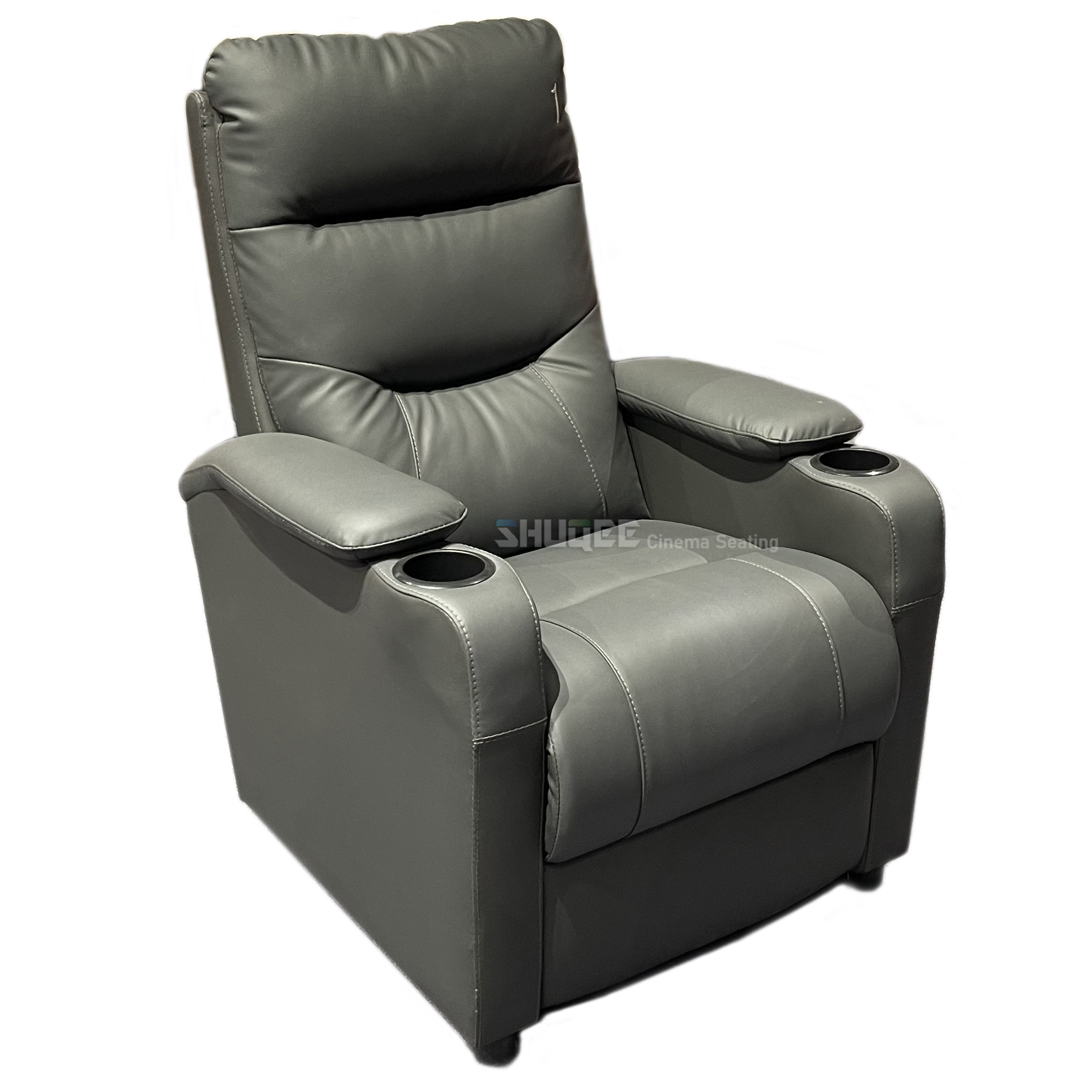 Modern Leather Home Theater Sofa Seating Multi color with Recline Function