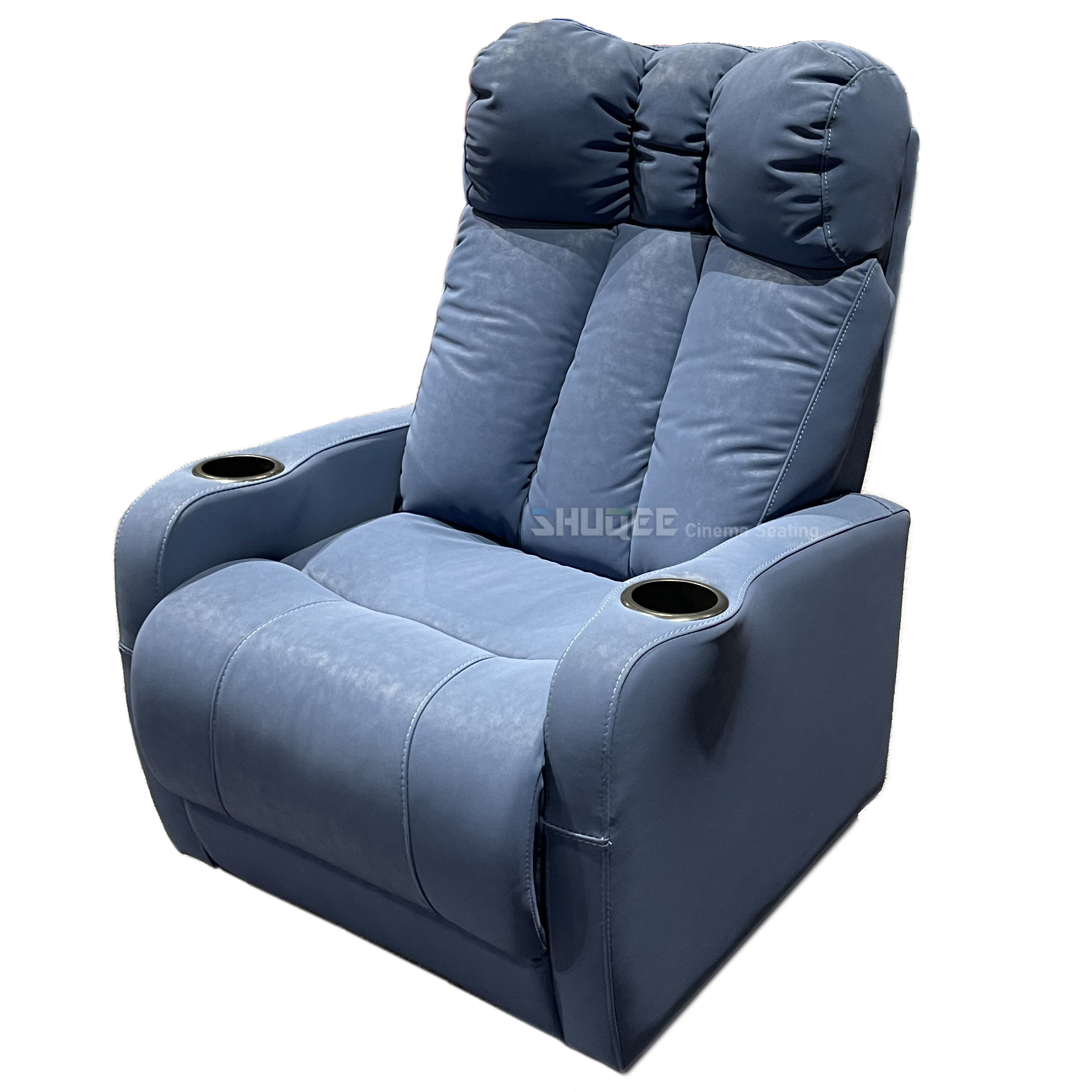 Modern Leather Home Theater Sofa Seating Multi color with Recline Function
