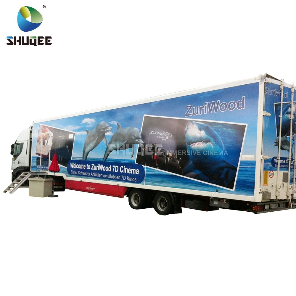 Mobile Simulator Mini 5d Cinema Trailer With Motion Chair Theater