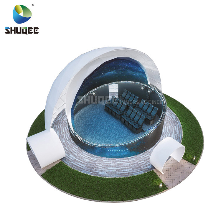 Curved Screen 360 Dome Movie Theater With 4DM Electric Motion Seats For Museum / Theme Park