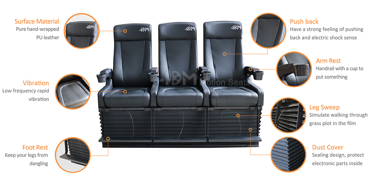 4DM Cinema Solution With Electric Motion Seat Popular Movie Theater System