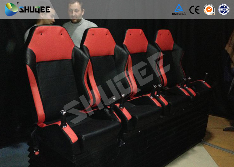 6D Motion chair for 7D Movie Theater equipped 6 special effects with genuine leather