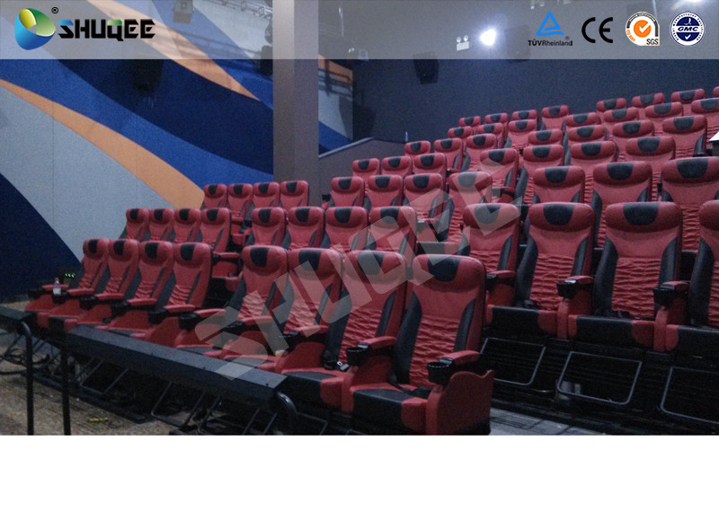 Red Dynamic sitting 4D Movie Theater  , Intellectualized Control , Momentum With Electric