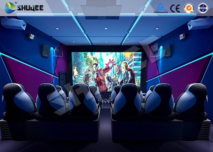 Shopping Mall 6D Cinema Equipment 6 Seats Motion Chairs Electric Pneumatic System