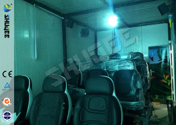 Convenient Moving Cabin 6D Motion Theater With Dynamic 9 Seatings