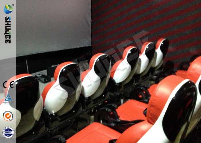 Red Hydraulic Mobile Theater Chair For 7D Movie Theater 1 Year Guaranty