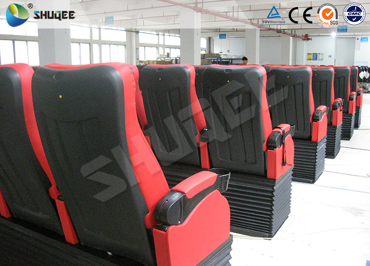 Large 4D Movie Theater Long Movie Pneumatic System Chair With Cup Holder
