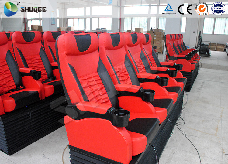 Stackable Imax Movie Theater Electronic 4DM  Motion Chair Red 4 Seats Per Set