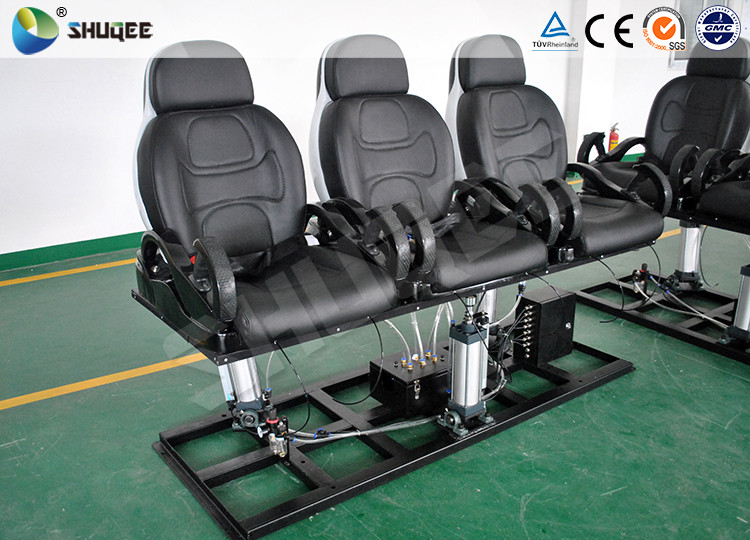 Pneumatic / Electronic 7 D Movie Theater With Genuine Leather Chair