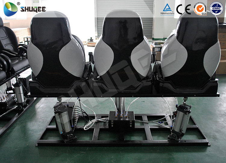 Pneumatic / Electronic 7 D Movie Theater With Genuine Leather Chair