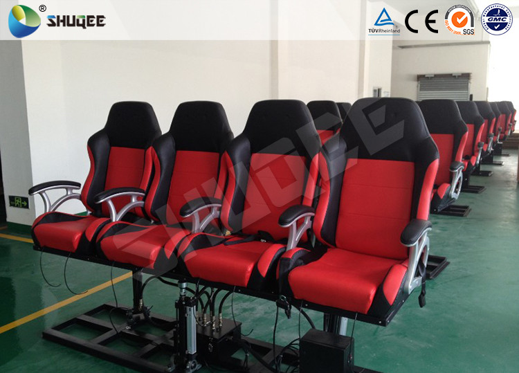 Pneumatic System 6d Motion Theater With Spary Water , Sweep Leg , Can Holding 200 People