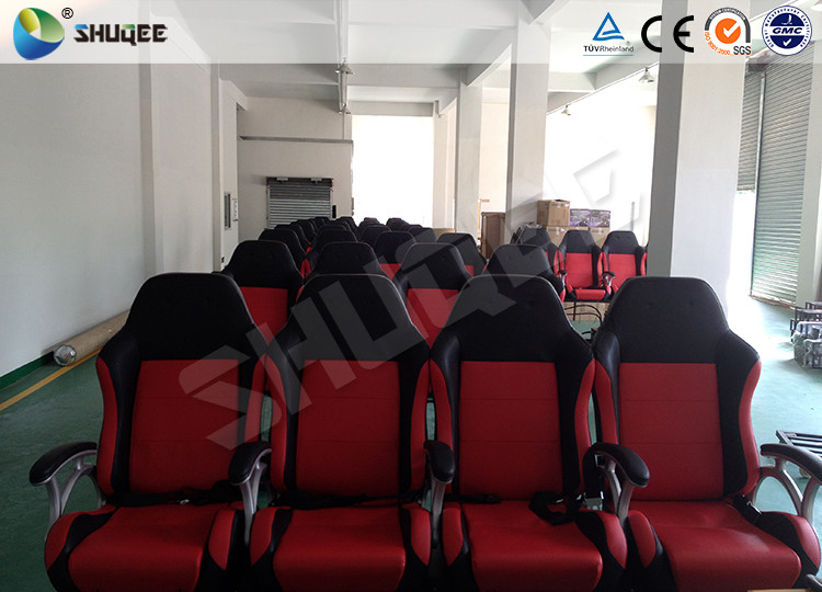 Pneumatic System 6d Motion Theater With Spary Water , Sweep Leg , Can Holding 200 People