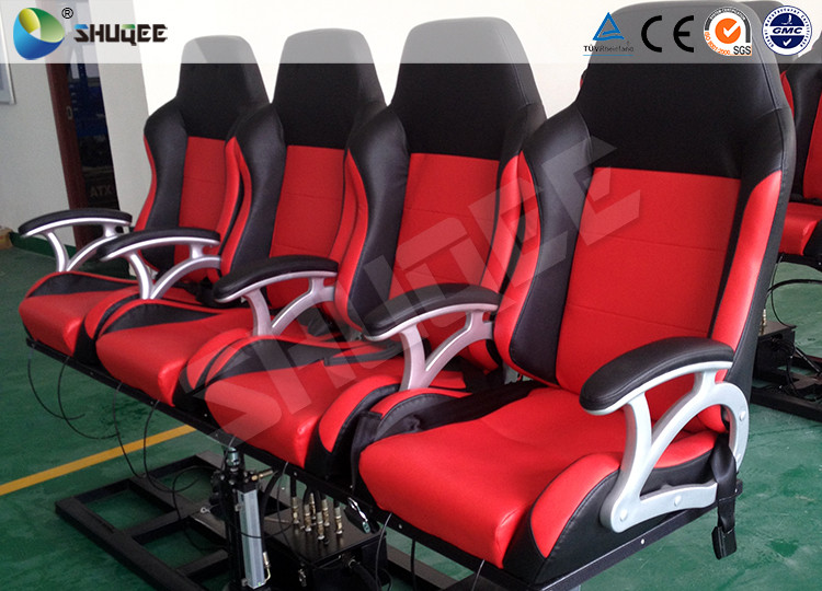 Pneumatic System 6d Motion Theater With Spary Water , Sweep Leg , Can Holding 200 People