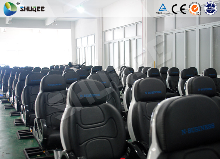 Black Luxury Seats 7d Simulator Cinema Motion Chair In Genuine Leather Material