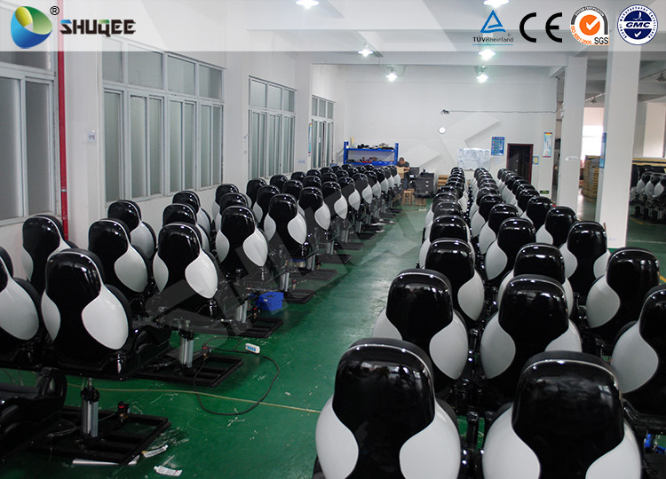 Pneumatic 5D Motion Theater Chair With Spray Water Function Rubber Cover