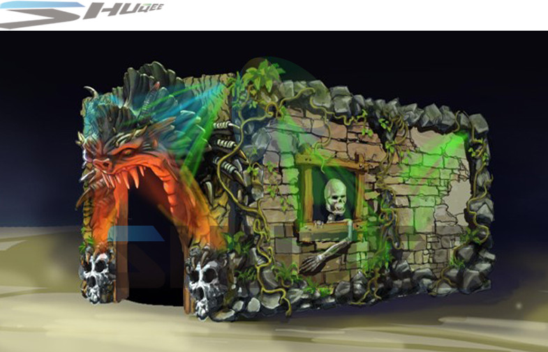 Dinosaur Cinema Box, Mobile 5D Motion Theater Movie Equipment For Theme Park