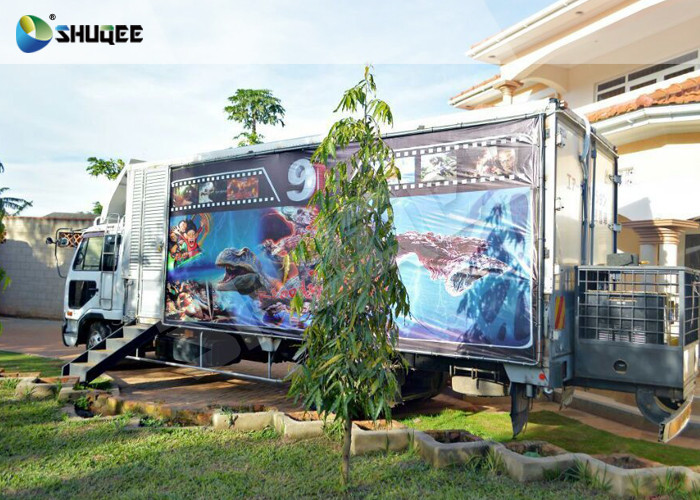 Mobile 5D Cinema In Trailer or Truck For Party Mall Park Business Easy Install