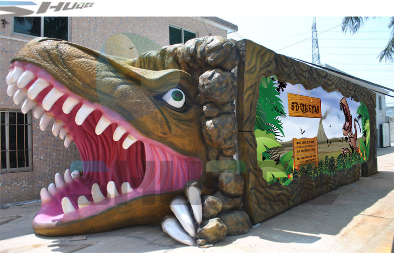 7.1 Audio system Mobile and  product promotion 5D cinema cabin with dinosaur box